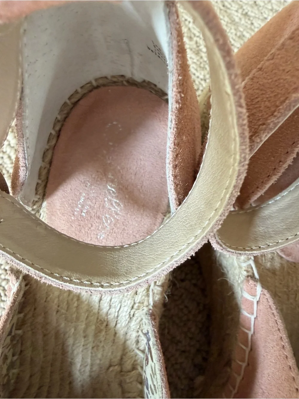 Seychelles Pink Suede Espadrille Wedge Sandals